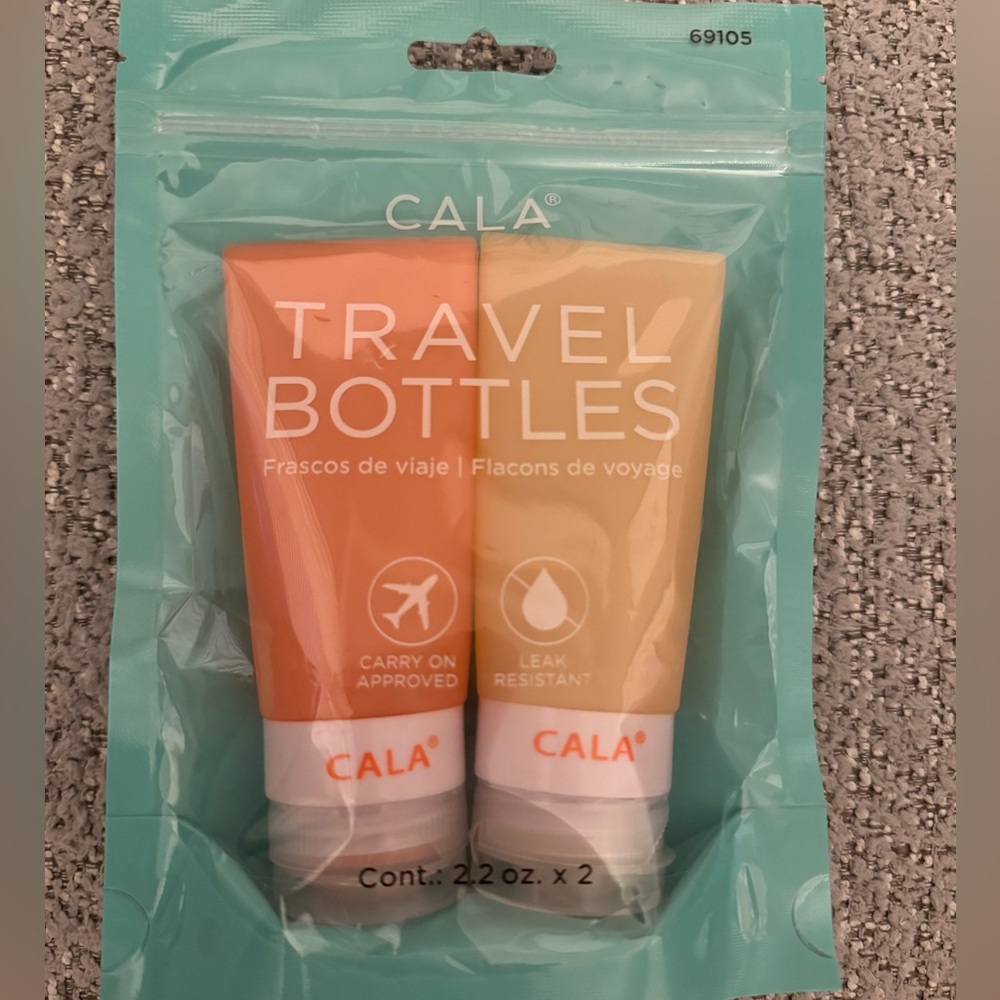 CALA Travel Bottles Set - Orange and Cream